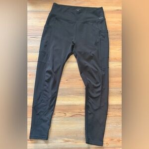 Fitkicks Size Large Black Yoga Top Leggings with Pockets